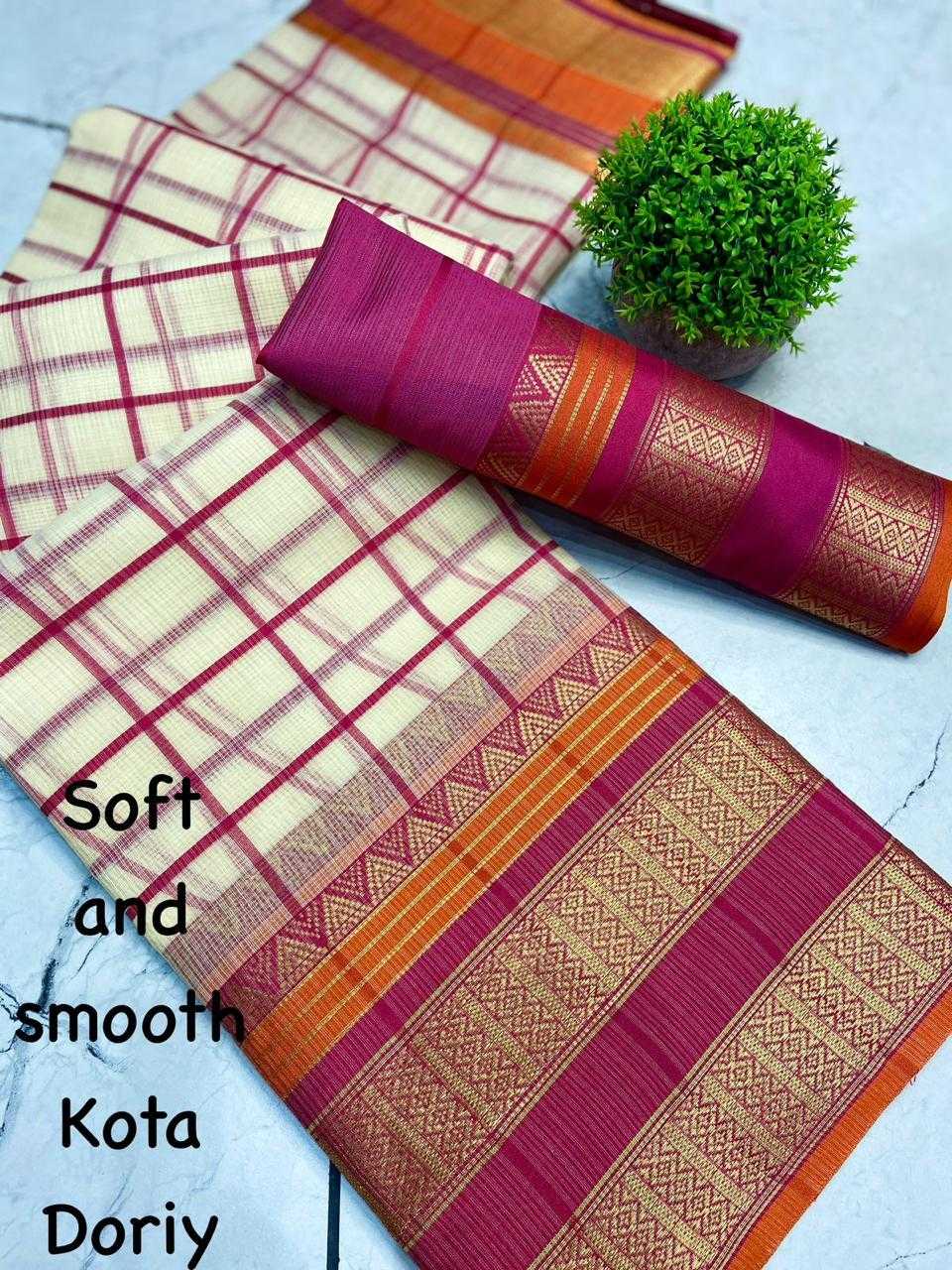 YNF SOFT KOTA RWC 06 SAREES WHOLESALE COTTON LINENE LADIEDS KOTA DORIA SAREES MANUFACTURER